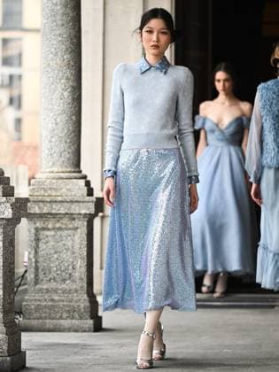Milan, Milan Women s Fashion Week: Fall Winter 2025 26 - Luisa Beccaria Fashion Show - Catwalk  Copyright: xSimonaxChiocciax xipa-agency.netx xfotosickix IPA_Agency_IPA54601160