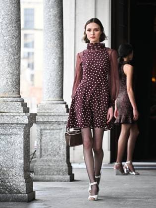 Milan, Milan Women s Fashion Week: Fall Winter 2025 26 - Luisa Beccaria Fashion Show - Catwalk  Copyright: xSimonaxChiocciax xipa-agency.netx xfotosickix IPA_Agency_IPA54601185