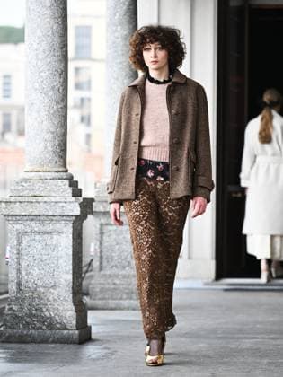 Milan, Milan Women s Fashion Week: Fall Winter 2025 26 - Luisa Beccaria Fashion Show - Catwalk  Copyright: xSimonaxChiocciax xipa-agency.netx xfotosickix IPA_Agency_IPA54601206