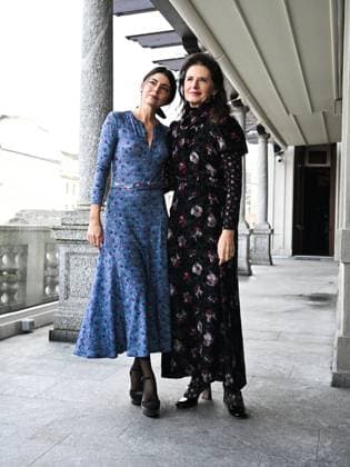 Rome: Milan, Milan Women s Fashion Week: Fall Winter 2025 26 - Luisa Beccaria fashion show - catwalk. In the photo Luisa Beccaria with her daughter Lucilla Rome  - ZUMAp169 20250226_zea_p169_543 Copyright: xSimonaxChiocciax