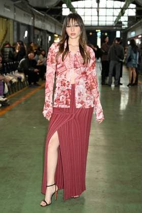 Milan, Italy: Milan, Milan Women s Fashion Week: Fall Winter 2025 - Women s Fashion, Fall Winter 2025.- Marco Rambaldi fashion show - guests in the photo: Sarah Toscano Milan Italy  - ZUMAp169 20250226_zea_p169_664 Copyright: xSimonaxChiocciax