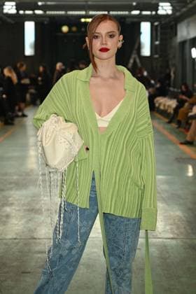 Milan, Italy: Milan, Milan Women s Fashion Week: Fall Winter 2025 - Women s Fashion, Fall Winter 2025.- Marco Rambaldi fashion show - guests in the photo: Ludovica Bizzaglia Milan Italy  - ZUMAp169 20250226_zea_p169_670 Copyright: xSimonaxChiocciax