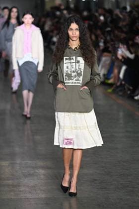 Milan, Milan Women s Fashion Week: Fall Winter 2025 - Marco Rambaldi Fashion Show - Catwalk Milan, Milan Women s Fashion Week: Fall Winter 2025 - Women s Fashion, Fall Winter 2025.- Marco Rambaldi fashion show - catwalk in the photo: model MILAN Italy  Copyright: xIPA ABACAx