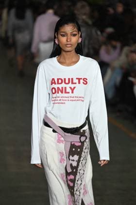 Milan, Milan Women s Fashion Week: Fall Winter 2025 - Marco Rambaldi Fashion Show - Catwalk Milan, Milan Women s Fashion Week: Fall Winter 2025 - Women s Fashion, Fall Winter 2025.- Marco Rambaldi fashion show - catwalk in the photo: model MILAN Italy  Copyright: xIPA ABACAx