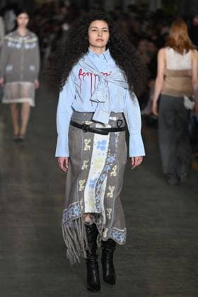 Milan, Milan Women s Fashion Week: Fall Winter 2025 - Marco Rambaldi Fashion Show - Catwalk Milan, Milan Women s Fashion Week: Fall Winter 2025 - Women s Fashion, Fall Winter 2025.- Marco Rambaldi fashion show - catwalk in the photo: model MILAN Italy  Copyright: xIPA ABACAx