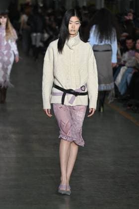 Milan, Milan Women s Fashion Week: Fall Winter 2025 - Marco Rambaldi Fashion Show - Catwalk Milan, Milan Women s Fashion Week: Fall Winter 2025 - Women s Fashion, Fall Winter 2025.- Marco Rambaldi fashion show - catwalk in the photo: model MILAN Italy  Copyright: xIPA ABACAx