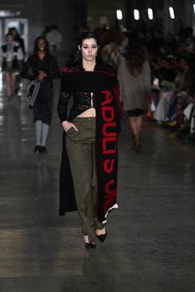 Milan, Milan Women s Fashion Week: Fall Winter 2025 - Marco Rambaldi Fashion Show - Catwalk Milan, Milan Women s Fashion Week: Fall Winter 2025 - Women s Fashion, Fall Winter 2025.- Marco Rambaldi fashion show - catwalk in the photo: model MILAN Italy  Copyright: xIPA ABACAx