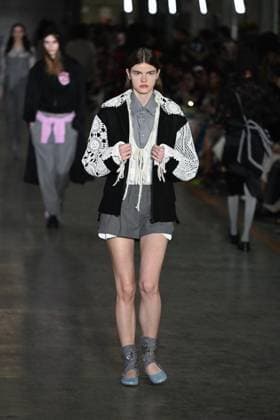 Milan, Milan Women s Fashion Week: Fall Winter 2025 - Marco Rambaldi Fashion Show - Catwalk Milan, Milan Women s Fashion Week: Fall Winter 2025 - Women s Fashion, Fall Winter 2025.- Marco Rambaldi fashion show - catwalk in the photo: model MILAN Italy  Copyright: xIPA ABACAx