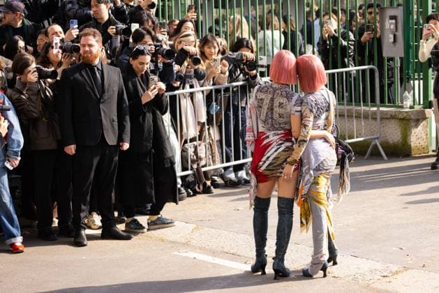 News - Diesel - Arrives - Milan Fashion Week - Womenswear Fall Winter 2025 2026 Amiaya are seen at the Diesel fashion show during the Milan Fashion Week - Womenswear Fall Winter 2025 2026 on February 26, 2025 in Milan, Italy. Photo: Cinzia Camela. MILAN Allianz Cloud Italy Copyright: xCinziaxCamelax xLiveMediax LPN_1752740