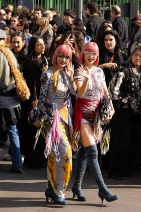 News - Diesel - Arrives - Milan Fashion Week - Womenswear Fall Winter 2025 2026 Amiaya are seen at the Diesel fashion show during the Milan Fashion Week - Womenswear Fall Winter 2025 2026 on February 26, 2025 in Milan, Italy. Photo: Cinzia Camela. MILAN Allianz Cloud Italy Copyright: xCinziaxCamelax xLiveMediax LPN_1752768