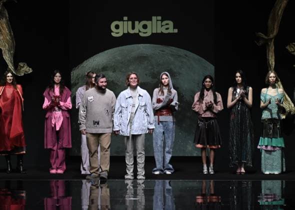 Milan,Italy Giulia Fall-Winter 2025-2026 collection at Milan Fashion Week Lineapelle In the photo:Giuglia show fashion show  Copyright: xNickxZonnax xipa-agency.netx xNickxZonnax IPA_Agency_IPA54613853