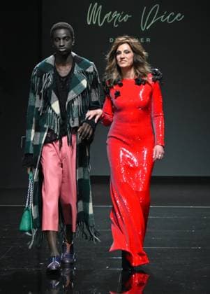 Milan,ItalyMario Dice Fall-Winter 2025-2026 collection at Milan Fashion Week Lineapelle with the participation of celebrity singers for its tenth anniversary. In the photo:Mario Dice show fashion show  Copyright: xNickxZonnax xipa-agency.netx xNickxZonnax IPA_Agency_IPA54622950