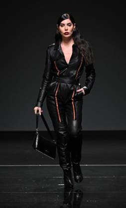 Milan,ItalyMario Dice Fall-Winter 2025-2026 collection at Milan Fashion Week Lineapelle with the participation of celebrity singers for its tenth anniversary. In the photo:Mario Dice show fashion show  Copyright: xNickxZonnax xipa-agency.netx xNickxZonnax IPA_Agency_IPA54622970