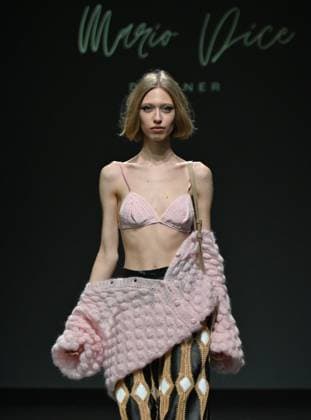 Milan,ItalyMario Dice Fall-Winter 2025-2026 collection at Milan Fashion Week Lineapelle with the participation of celebrity singers for its tenth anniversary. In the photo:Mario Dice show fashion show  Copyright: xNickxZonnax xipa-agency.netx xNickxZonnax IPA_Agency_IPA54623002