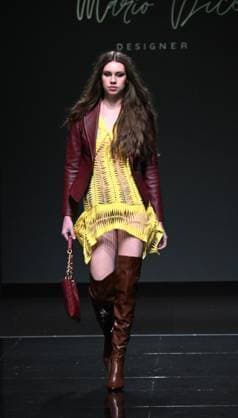 Milan,ItalyMario Dice Fall-Winter 2025-2026 collection at Milan Fashion Week Lineapelle with the participation of celebrity singers for its tenth anniversary. In the photo:Mario Dice show fashion show  Copyright: xNickxZonnax xipa-agency.netx xNickxZonnax IPA_Agency_IPA54623007