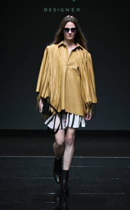 Milan,ItalyMario Dice Fall-Winter 2025-2026 collection at Milan Fashion Week Lineapelle with the participation of celebrity singers for its tenth anniversary. In the photo:Mario Dice show fashion show  Copyright: xNickxZonnax xipa-agency.netx xNickxZonnax IPA_Agency_IPA54623014
