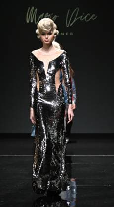 Milan,ItalyMario Dice Fall-Winter 2025-2026 collection at Milan Fashion Week Lineapelle with the participation of celebrity singers for its tenth anniversary. In the photo:Mario Dice show fashion show  Copyright: xNickxZonnax xipa-agency.netx xNickxZonnax IPA_Agency_IPA54623091