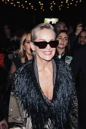 Milan, Milan Women s Fashion Week: Fall Winter 2025 - Women s Fashion, Fall Winter 2025 - Antonio Marras Show - Front Row Guests. In the photo: Sharon Stone (American Actress)  Copyright: xAlessandroxBremecx xipa-agency.netx xx IPA_Agency_IPA54625453