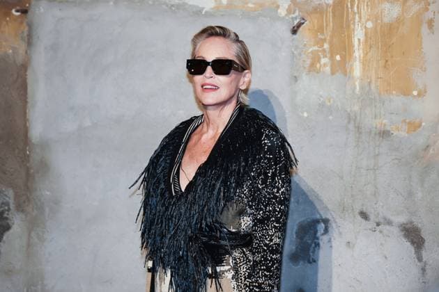 Milan, Milan Women s Fashion Week: Fall Winter 2025 - Women s Fashion, Fall Winter 2025 - Antonio Marras Show - Front Row Guests. In the photo: Sharon Stone (American Actress)  Copyright: xAlessandroxBremecx xipa-agency.netx xx IPA_Agency_IPA54625460