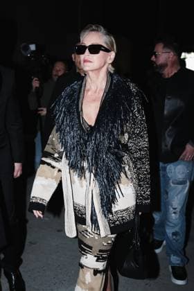 Milan, Milan Women s Fashion Week: Fall Winter 2025 - Women s Fashion, Fall Winter 2025 - Antonio Marras Show - Front Row Guests. In the photo: Sharon Stone (American Actress)  Copyright: xAlessandroxBremecx xipa-agency.netx xx IPA_Agency_IPA54625465