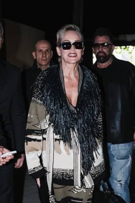 Milan, Milan Women s Fashion Week: Fall Winter 2025 - Women s Fashion, Fall Winter 2025 - Antonio Marras Show - Front Row Guests. In the photo: Sharon Stone (American Actress)  Copyright: xAlessandroxBremecx xipa-agency.netx xx IPA_Agency_IPA54625477