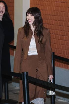Milan, Milan Women s Fashion Week: Fall Winter 2025 - Women s Fashion, Fall Winter 2025 - Fendi Show - Arrivals. In the photo: Elizabeth Olsen (Actress)  Copyright: xAlessandroxBremecx xipa-agency.netx xx IPA_Agency_IPA54626036