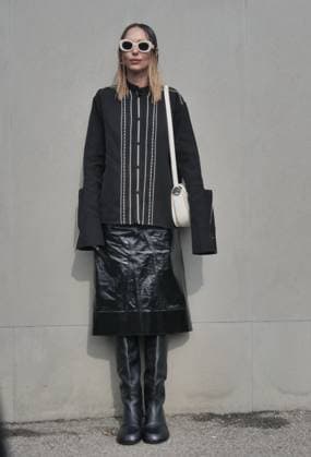 Milan, Milan Women s Fashion Week: Fall Winter 2025- Women s Fashion, Fall Winter 2025.- Jil Sander fashion show - arrivals - In the photo: Candela Pelizza  Copyright: xLucaxPontix xipa-agency.netx xx IPA_Agency_IPA54628021