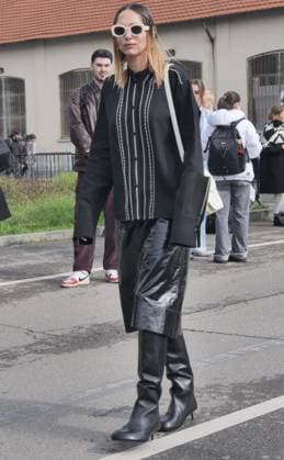Milan, Milan Women s Fashion Week: Fall Winter 2025- Women s Fashion, Fall Winter 2025.- Jil Sander fashion show - arrivals - In the photo: Candela Pelizza  Copyright: xLucaxPontix xipa-agency.netx xx IPA_Agency_IPA54628015