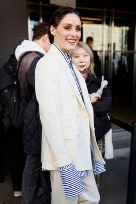 MFW - Max Mara Arrivals Olivia Palermo is arriving to the Max Mara’s fashion show during the Milan Fashion Week - Womenswear Fall Winter 2025 2026 on February 27, 2025 in Milan, Italy. Photo by Marco Piovanotto ABACAPRESS.COM Milan Italy  Copyright: xPiovanottoxMarco ABACAx