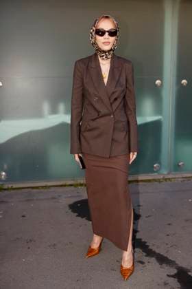 MFW - Max Mara Arrivals Tina Leung is arriving to the Max Mara’s fashion show during the Milan Fashion Week - Womenswear Fall Winter 2025 2026 on February 27, 2025 in Milan, Italy. Photo by Marco Piovanotto ABACAPRESS.COM Milan Italy  Copyright: xPiovanottoxMarco ABACAx
