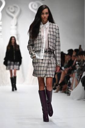 Milan, Milan Women s Fashion Week: Fall Winter 2025 - Women s Fashion, Fall Winter 2025.- Genny fashion show - catwalk in the photo: model  Copyright: xSimonaxChiocciax xipa-agency.netx xSimonaxChiocciax IPA_Agency_IPA54641778
