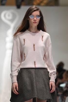 Milan, Milan Women s Fashion Week: Fall Winter 2025 - Women s Fashion, Fall Winter 2025.- Genny fashion show - catwalk in the photo: model  Copyright: xSimonaxChiocciax xipa-agency.netx xSimonaxChiocciax IPA_Agency_IPA54641795