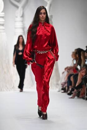 Milan, Milan Women s Fashion Week: Fall Winter 2025 - Women s Fashion, Fall Winter 2025.- Genny fashion show - catwalk in the photo: model  Copyright: xSimonaxChiocciax xipa-agency.netx xSimonaxChiocciax IPA_Agency_IPA54641856