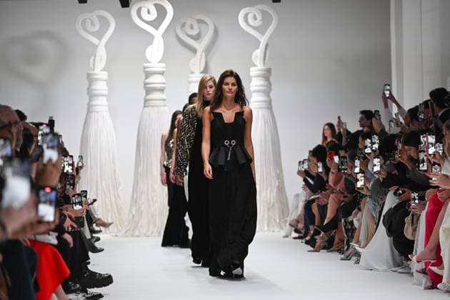 Milan, Milan Women s Fashion Week: Fall Winter 2025 - Women s Fashion, Fall Winter 2025.- Genny fashion show - catwalk in the photo: model  Copyright: xSimonaxChiocciax xipa-agency.netx xSimonaxChiocciax IPA_Agency_IPA54641936