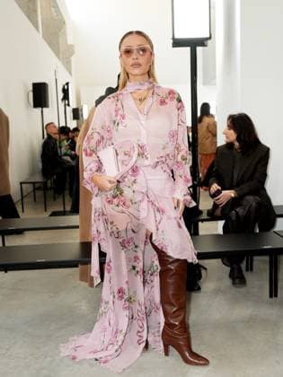 Milan, Milan Women s Fashion Week: Fall Winter 2025 - Blumarine fashion show - front row - In the photo: Maria Braz  Copyright: xRiccardoxGiordanox xipa-agency.netx xRiccardoxGiordanox IPA_Agency_IPA54642719