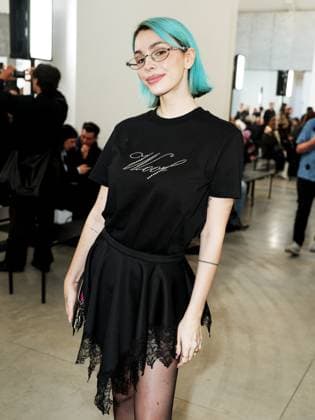 Milan, Milan Women s Fashion Week: Fall Winter 2025 - Blumarine fashion show - front row - Pictured: Rose Villain  Copyright: xRiccardoxGiordanox xipa-agency.netx xRiccardoxGiordanox IPA_Agency_IPA54642728