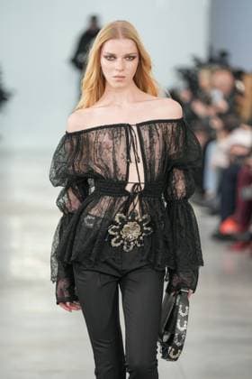 Milan, Milan Women s Fashion Week: Fall Winter 2025 26 - Women s Fashion, Fall Winter 2025 26 - Blumarine fashion show - catwalk in the photo: Model  Copyright: xRiccardoxGIordanox xipa-agency.netx xRiccardoxGIordanox IPA_Agency_IPA54644562