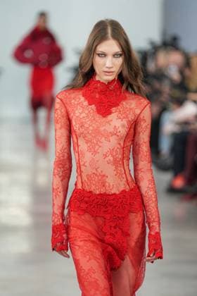 Milan, Milan Women s Fashion Week: Fall Winter 2025 26 - Women s Fashion, Fall Winter 2025 26 - Blumarine fashion show - catwalk in the photo: Model  Copyright: xRiccardoxGIordanox xipa-agency.netx xRiccardoxGIordanox IPA_Agency_IPA54644646