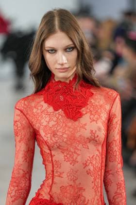 Milan, Milan Women s Fashion Week: Fall Winter 2025 26 - Women s Fashion, Fall Winter 2025 26 - Blumarine fashion show - catwalk in the photo: Model  Copyright: xRiccardoxGIordanox xipa-agency.netx xRiccardoxGIordanox IPA_Agency_IPA54644650