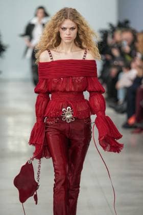Milan, Milan Women s Fashion Week: Fall Winter 2025 26 - Women s Fashion, Fall Winter 2025 26 - Blumarine fashion show - catwalk in the photo: Model  Copyright: xRiccardoxGIordanox xipa-agency.netx xRiccardoxGIordanox IPA_Agency_IPA54644677