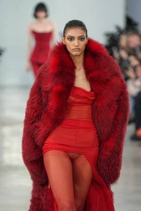 Milan, Milan Women s Fashion Week: Fall Winter 2025 26 - Women s Fashion, Fall Winter 2025 26 - Blumarine fashion show - catwalk in the photo: Model  Copyright: xRiccardoxGIordanox xipa-agency.netx xRiccardoxGIordanox IPA_Agency_IPA54644802