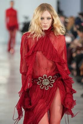 Milan, Milan Women s Fashion Week: Fall Winter 2025 26 - Women s Fashion, Fall Winter 2025 26 - Blumarine fashion show - catwalk in the photo: Model  Copyright: xRiccardoxGIordanox xipa-agency.netx xRiccardoxGIordanox IPA_Agency_IPA54644854