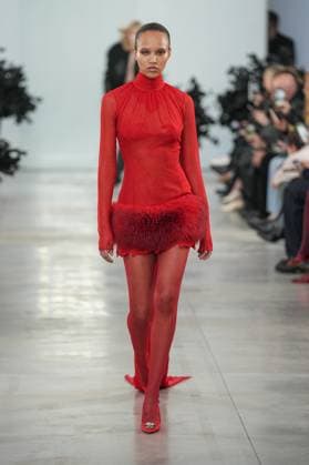 Milan, Milan Women s Fashion Week: Fall Winter 2025 26 - Women s Fashion, Fall Winter 2025 26 - Blumarine fashion show - catwalk in the photo: Model  Copyright: xRiccardoxGIordanox xipa-agency.netx xRiccardoxGIordanox IPA_Agency_IPA54644861