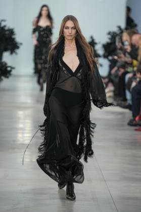 Milan, Milan Women s Fashion Week: Fall Winter 2025 26 - Women s Fashion, Fall Winter 2025 26 - Blumarine fashion show - catwalk in the photo: Model  Copyright: xRiccardoxGIordanox xipa-agency.netx xRiccardoxGIordanox IPA_Agency_IPA54645016