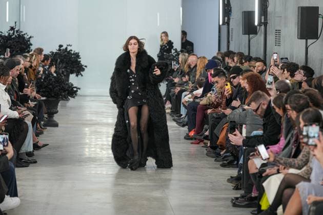 Milan, Milan Women s Fashion Week: Fall Winter 2025 26 - Women s Fashion, Fall Winter 2025 26 - Blumarine fashion show - catwalk in the photo: Model  Copyright: xRiccardoxGIordanox xipa-agency.netx xRiccardoxGIordanox IPA_Agency_IPA54644993