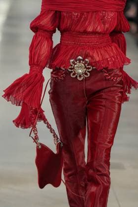 Milan, Italy: Milan, Milan Women s Fashion Week: Fall Winter 2025 26 - Women s Fashion, Fall Winter 2025 26 - Blumarine fashion show - catwalk in the photo: Model Milan Italy  - ZUMAp169 20250227_zea_p169_406 Copyright: xRiccardoxGIordanox