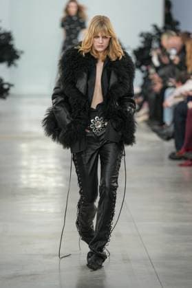 Milan, Italy: Milan, Milan Women s Fashion Week: Fall Winter 2025 26 - Women s Fashion, Fall Winter 2025 26 - Blumarine fashion show - catwalk in the photo: Model Milan Italy  - ZUMAp169 20250227_zea_p169_435 Copyright: xRiccardoxGIordanox