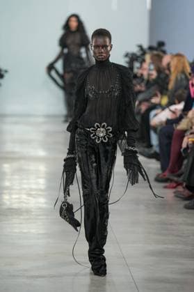 Milan, Italy: Milan, Milan Women s Fashion Week: Fall Winter 2025 26 - Women s Fashion, Fall Winter 2025 26 - Blumarine fashion show - catwalk in the photo: Model Milan Italy  - ZUMAp169 20250227_zea_p169_473 Copyright: xRiccardoxGIordanox
