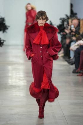 Milan, Italy: Milan, Milan Women s Fashion Week: Fall Winter 2025 26 - Women s Fashion, Fall Winter 2025 26 - Blumarine fashion show - catwalk in the photo: Model Milan Italy  - ZUMAp169 20250227_zea_p169_438 Copyright: xRiccardoxGIordanox