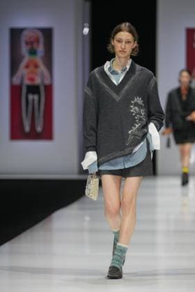 Milan, Milan Women s Fashion Week: Fall Winter 2025 26 - Women s Fashion, Fall Winter 2025 26 - Anteprima fashion show - catwalk in the photo: Model  Copyright: xRiccardoxGIordanox xipa-agency.netx xRiccardoxGIordanox IPA_Agency_IPA54645569